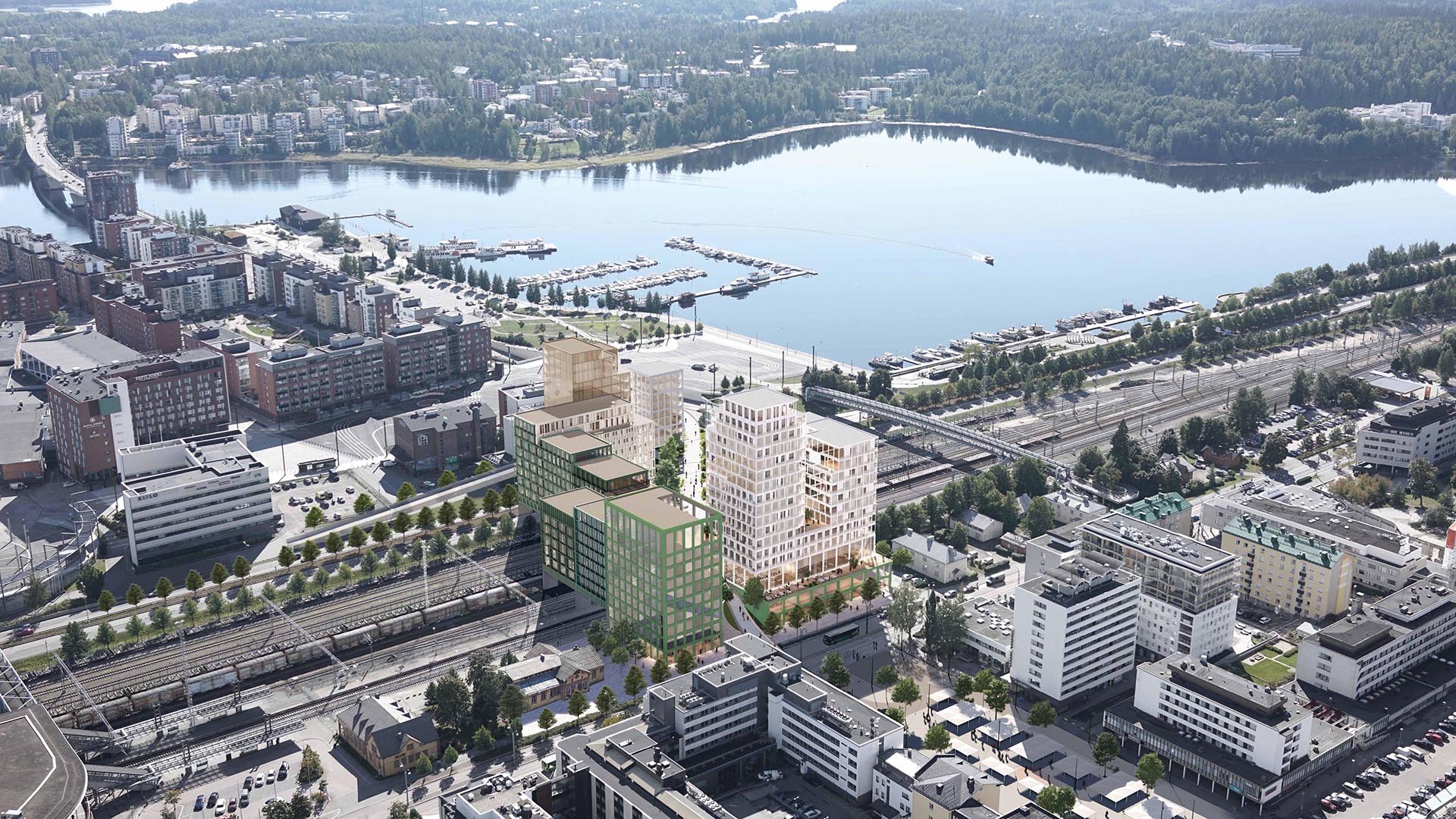 Siltakorttelit yhdistävät Jyväskylän keskustan ja Lutakon alueen – A-Insinöörit mukana kannen konseptisuunnittelussa 