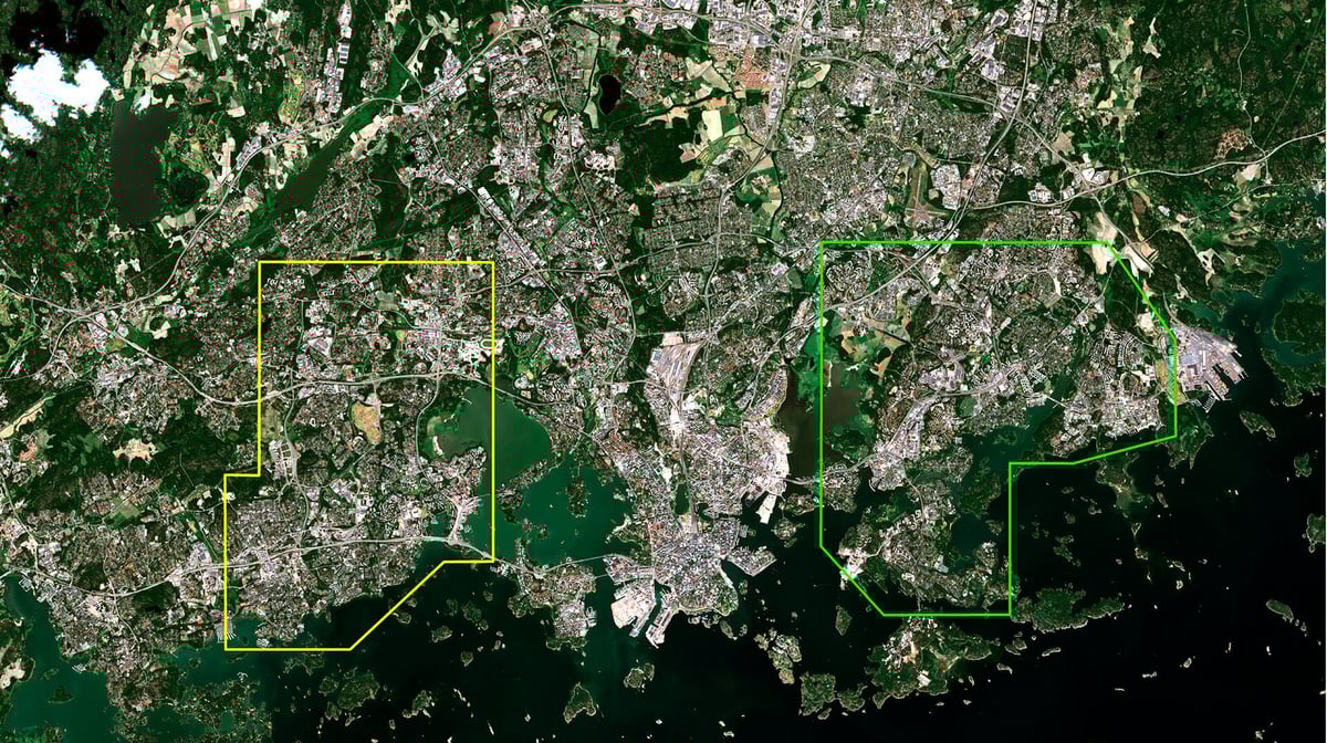 Using satellite data to analyse the correlation between housing prices and nearby green areas