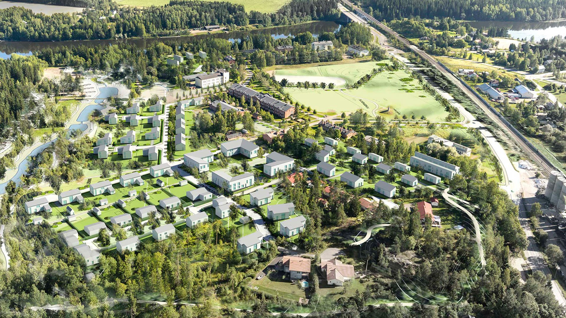 Pioneeripuisto - the Housing fair area, Kouvola