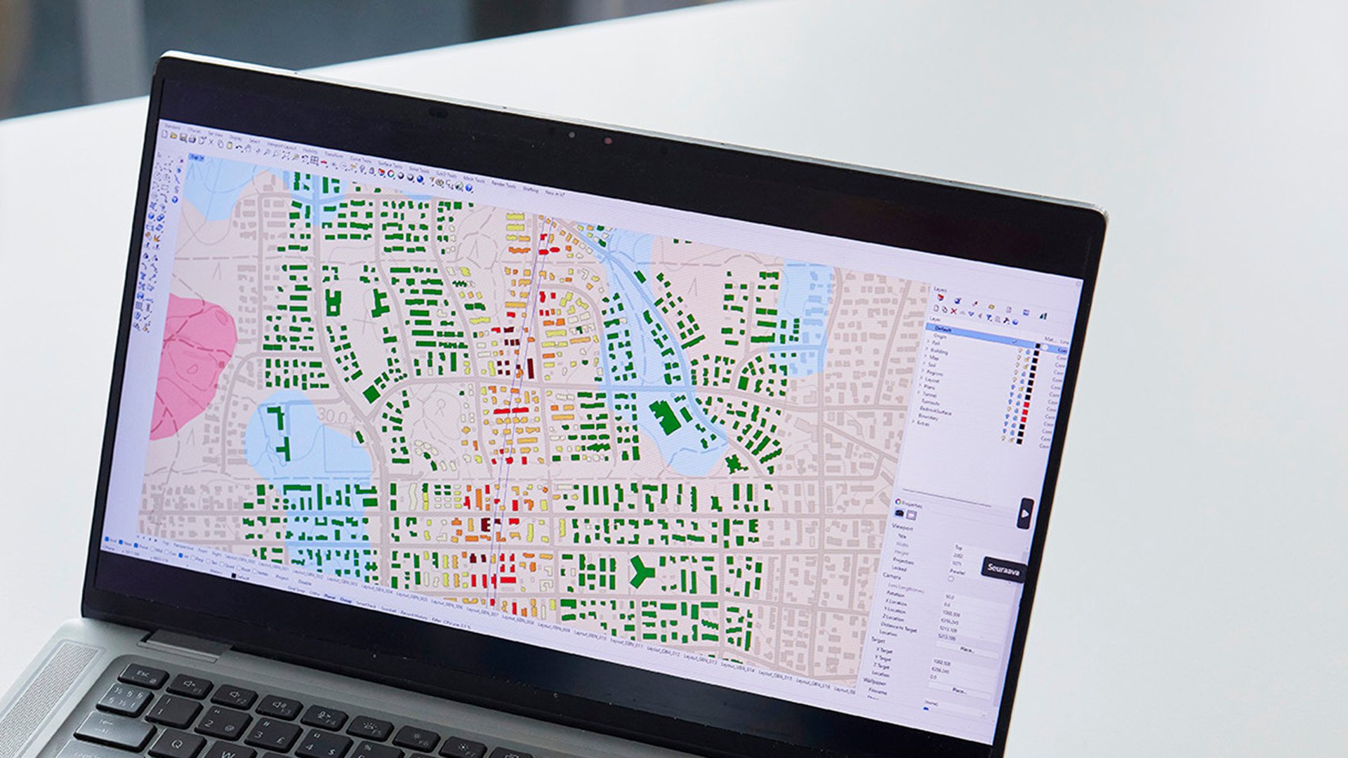We present the results produced by Vibmapper on a map in different colours to make it easier to interpret the results.