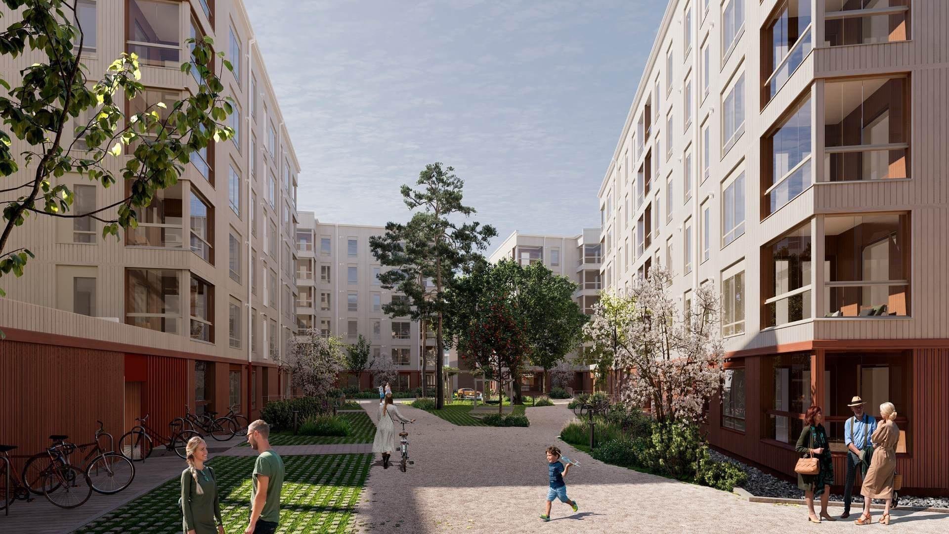 Pohjois-Pasilan-Proosa-puukerrostalokortteli-havainnekuva-Helsinki