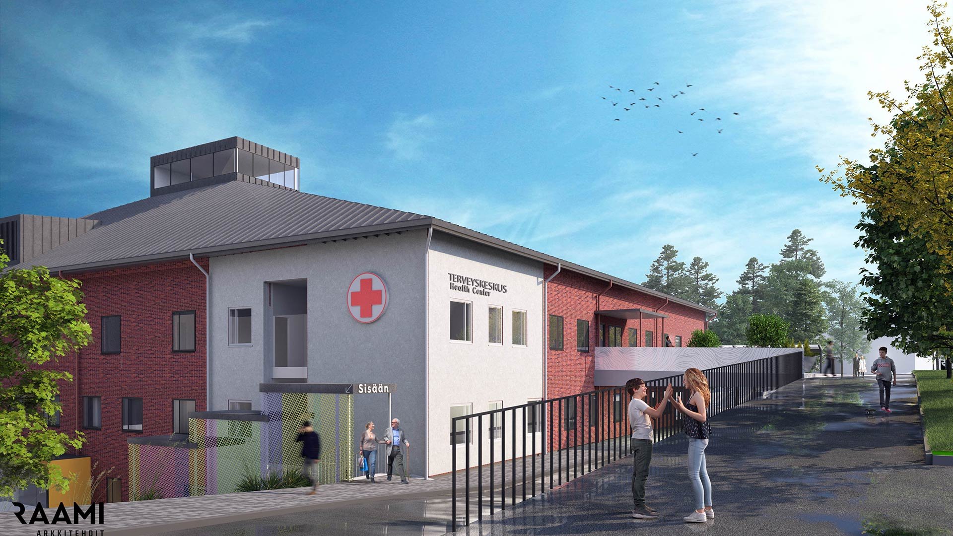 A new health center building that houses Siilinjärvi's health services.