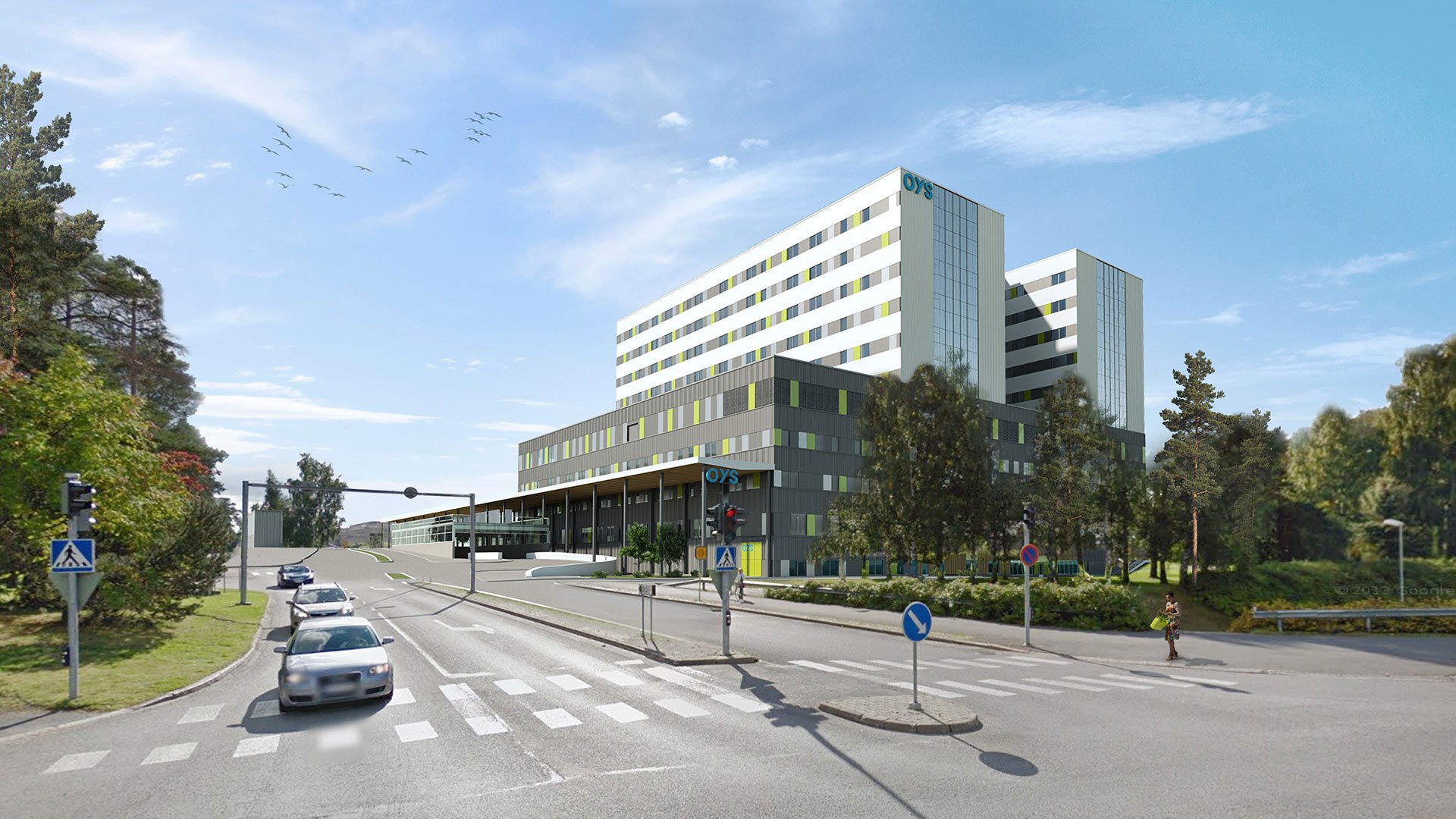 OYS 2030 -sairaalahankkeen uudistamisohjelma ensimmäinen vaihe, uusi sairaala valmistuu Kontinkankaalle vuonna 2023.
