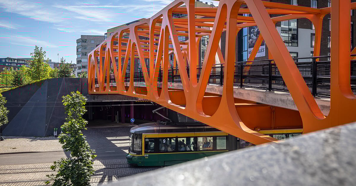 Rokkiporkkana Bridge in Jätkäsaari named Bridge of the Year 2023