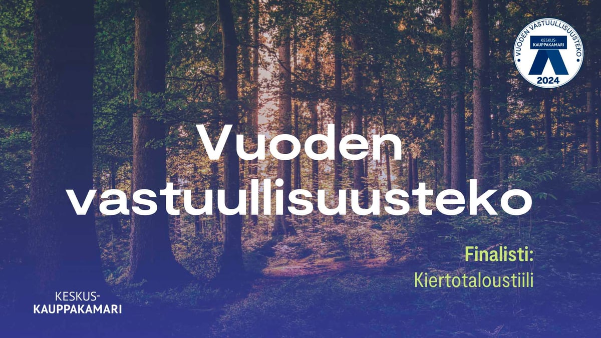 Usean rakennusalan toimijan yhteistyönä kehitetty Kiertotaloustiili on valittu Vuoden vastuullisuusteko -kilpailun kolmen finalistin joukkoon. 