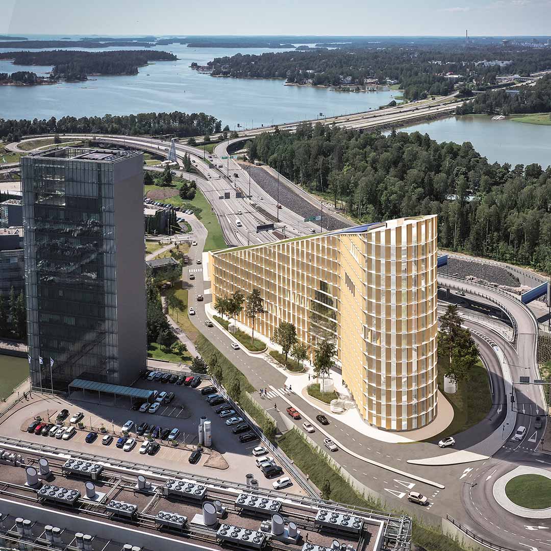 Keilaniemen Portista toimistokeskittym&auml;n maamerkki Espooseen